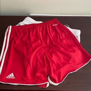 Red adidas pants